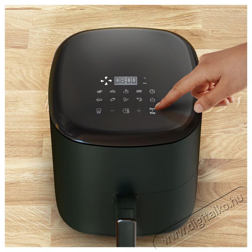 Tefal Easy Fry Max EY24531 forr&oacute;levegős olajs&uuml;tő, 5l, 1500 W, 10 automatikus program, &Eacute;rintők&eacute;pernyő, Kivehető tapad&aacute;smentes t&aacute;l, Automatikus le&aacute;ll&iacute;t&aacute;s, Z&ouml;ld Konyhai term&eacute;kek - Konyhai kisg&eacute;p (s&uuml;t&eacute;s / főz&eacute;s / hűt&eacute;s / &eacute;telk&eacute;sz&iacute;t&eacute;s) - L&eacute;gkever&eacute;ses főzőg&eacute;p / elektromos kukta / multifunkci&oacute;s s&uuml;tő - 495839