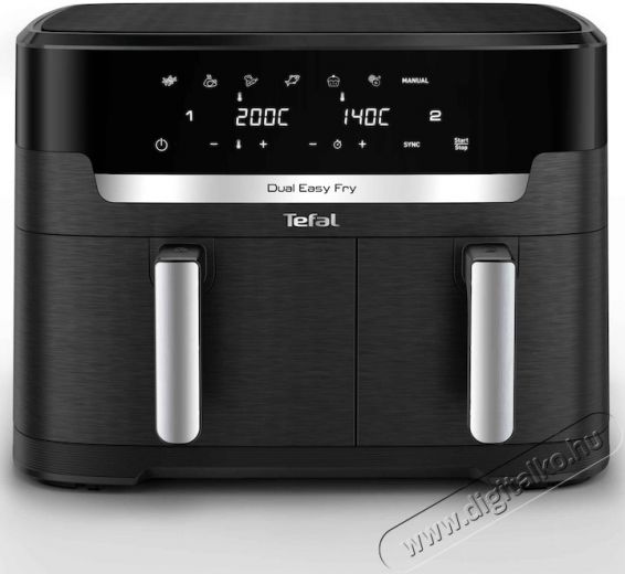 Tefal Dual Easy Fry XXL EY9428E0 Forrólevegős sütő Konyhai termékek - Konyhai kisgép (sütés / főzés / hűtés / ételkészítés) - Légkeveréses főzőgép / elektromos kukta / multifunkciós sütő - 500975