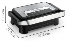 Tefal GC270D10 Inicio Compact szürke-fekete kontaktgrill Konyhai termékek - Konyhai kisgép (sütés / főzés / hűtés / ételkészítés) - Kontakt grill sütő / sütőlap - 501363