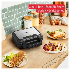 Tefal SW383D10 UltraCompact 3in1 szendvicssütő Konyhai termékek - Konyhai kisgép (sütés / főzés / hűtés / ételkészítés) - Melegszendvics / gofri sütő - 501366