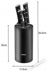 Tefal ICE FORCE késkészlet, 4 db + K2325S75 műanyag blokk Konyhai termékek - Konyhai eszköz - Készlet / szett - 504948