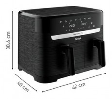 Tefal EY901N10 Dual Easy Fry forrólevegős sütő Konyhai termékek - Konyhai kisgép (sütés / főzés / hűtés / ételkészítés) - Légkeveréses főzőgép / elektromos kukta / multifunkciós sütő - 505170