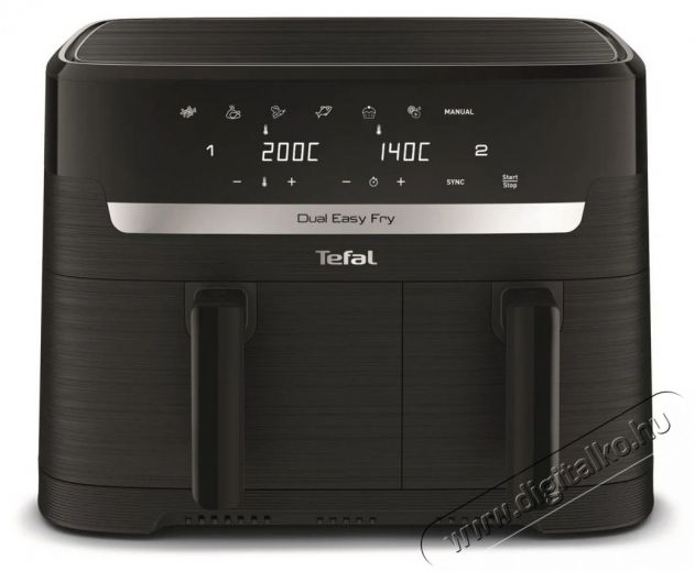 Tefal EY901N10 Dual Easy Fry forrólevegős sütő Konyhai termékek - Konyhai kisgép (sütés / főzés / hűtés / ételkészítés) - Légkeveréses főzőgép / elektromos kukta / multifunkciós sütő - 505170