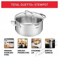 Tefal G7194656 L&Aacute;BAS FEDŐVEL 24CM DUETTO+ Konyhai term&eacute;kek - Ed&eacute;ny - Faz&eacute;k / l&aacute;bas - 517217