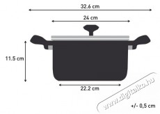 Tefal G7194656 L&Aacute;BAS FEDŐVEL 24CM DUETTO+ Konyhai term&eacute;kek - Ed&eacute;ny - Faz&eacute;k / l&aacute;bas - 517217