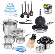 Tefal szett, serpenyő, kések, eszközök (kezdő), 32 darab Konyhai termékek - Edény - Edény készlet - 520866