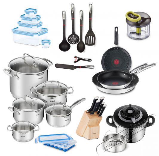 Tefal szett, serpenyő, kések, eszközök (kezdő), 32 darab Konyhai termékek - Edény - Edény készlet - 520866