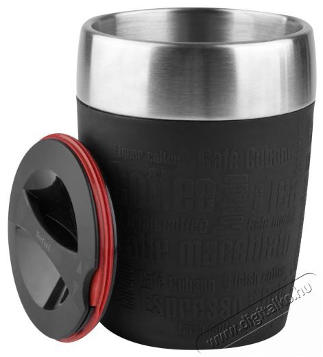 Tefal Utaz&oacute; b&ouml;gre 0,2 l TRAVEL CUP rozsdamentes/fekete K3081314 Konyhai term&eacute;kek - Ed&eacute;ny - Termosz - 526374