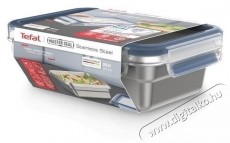 Tefal Master Seal 0,8 l-es tárolóedény, rozsdamentes acél, téglalap alakú N1150410 Konyhai termékek - Edény - Ételtároló - 520901