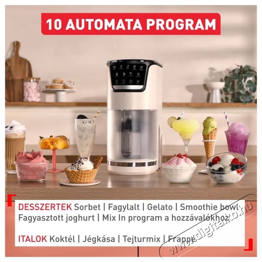 Tefal Dolci IG602AE0 Fagylaltk&eacute;sz&iacute;tő B&eacute;zs Konyhai term&eacute;kek - Konyhai kisg&eacute;p (s&uuml;t&eacute;s / főz&eacute;s / hűt&eacute;s / &eacute;telk&eacute;sz&iacute;t&eacute;s) - Fagylaltk&eacute;sz&iacute;tő g&eacute;p - 531321