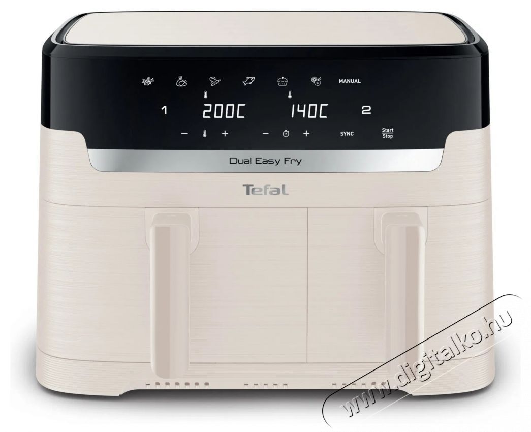 Tefal EY901AE0 Dual Easy Fry Essential feh&eacute;r Konyhai term&eacute;kek - Konyhai kisg&eacute;p (s&uuml;t&eacute;s / főz&eacute;s / hűt&eacute;s / &eacute;telk&eacute;sz&iacute;t&eacute;s) - L&eacute;gkever&eacute;ses főzőg&eacute;p / elektromos kukta / multifunkci&oacute;s s&uuml;tő - 531334