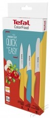Tefal Colorfood 3 darabos k&eacute;sk&eacute;szlet, Rozsdamentes ac&eacute;l penge, 8 cm / 10 cm, S&aacute;rga/Narancss&aacute;rga/K&eacute;k Konyhai term&eacute;kek - Konyhai eszk&ouml;z - K&eacute;s / oll&oacute; - 533791