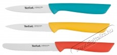 Tefal Colorfood 3 darabos k&eacute;sk&eacute;szlet, Rozsdamentes ac&eacute;l penge, 8 cm / 10 cm, S&aacute;rga/Narancss&aacute;rga/K&eacute;k Konyhai term&eacute;kek - Konyhai eszk&ouml;z - K&eacute;s / oll&oacute; - 533791