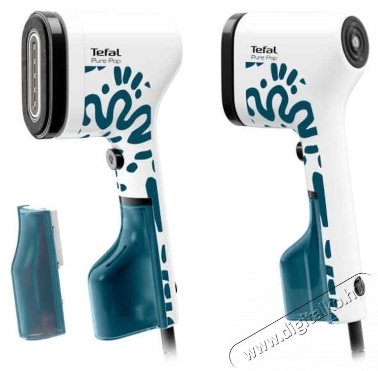 Tefal DT2040E1Pure Pop f&uuml;ggőleges gőz&ouml;lős vasal&oacute;, 1300 W, v&aacute;ltoz&oacute; gőz 20 g/percig, 2 v&iacute;ztart&aacute;ly 70ml &eacute;s 120ml, 15 m&aacute;sodperc alatt haszn&aacute;latra k&eacute;sz, k&eacute;k/feh&eacute;r H&aacute;ztart&aacute;s / Otthon / K&uuml;lt&eacute;r - Vasal&oacute; - Vasal&oacute; - 533796
