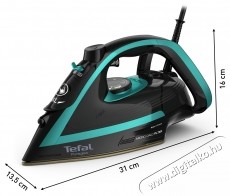 Tefal FV8066E0 Puregliss Maldives Black Gőz&ouml;lős vasal&oacute;, 280g/perc gőzl&ouml;ket, 3000W, Anti-drip, Anti scale, Fekete/K&eacute;k H&aacute;ztart&aacute;s / Otthon / K&uuml;lt&eacute;r - Vasal&oacute; - Vasal&oacute; - 533799