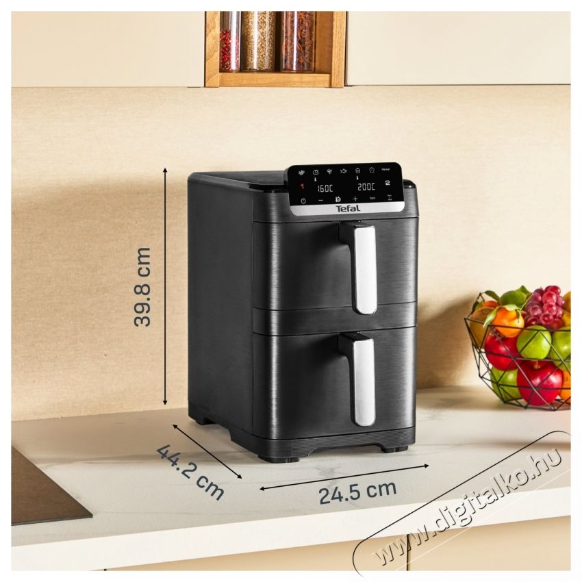 Tefal EY7528E0 Easy Fry Crispy Stack Airfryer Konyhai term&eacute;kek - Konyhai kisg&eacute;p (s&uuml;t&eacute;s / főz&eacute;s / hűt&eacute;s / &eacute;telk&eacute;sz&iacute;t&eacute;s) - Olajs&uuml;tő - 537587