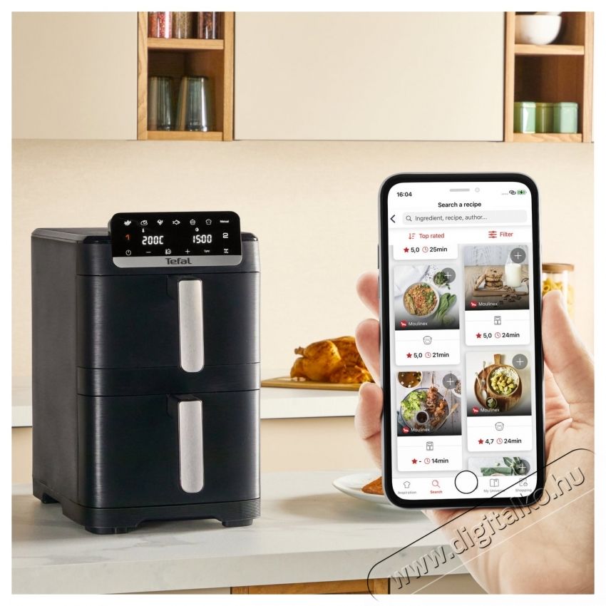 Tefal EY7528E0 Easy Fry Crispy Stack Airfryer Konyhai term&eacute;kek - Konyhai kisg&eacute;p (s&uuml;t&eacute;s / főz&eacute;s / hűt&eacute;s / &eacute;telk&eacute;sz&iacute;t&eacute;s) - Olajs&uuml;tő - 537587