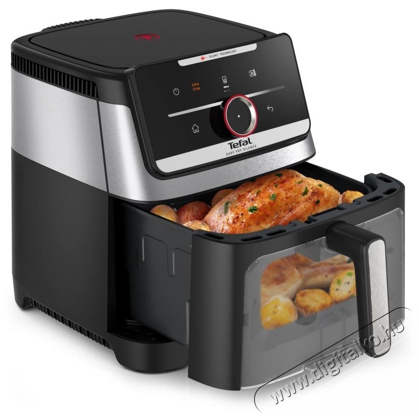 Tefal EY876DE1 Easy Fry Silence Airfryer Konyhai term&eacute;kek - Konyhai kisg&eacute;p (s&uuml;t&eacute;s / főz&eacute;s / hűt&eacute;s / &eacute;telk&eacute;sz&iacute;t&eacute;s) - L&eacute;gkever&eacute;ses főzőg&eacute;p / elektromos kukta / multifunkci&oacute;s s&uuml;tő - 537586