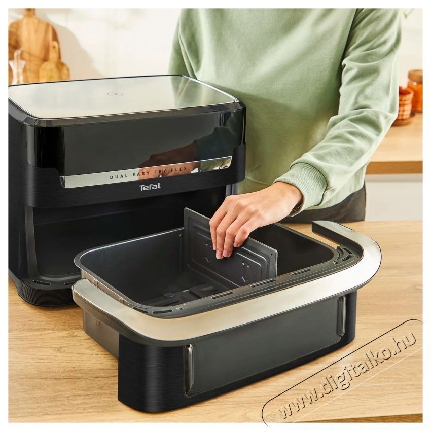 Tefal EY9228E0 Dual Easy Fry Flex forr&oacute;levegős s&uuml;tő Konyhai term&eacute;kek - Konyhai kisg&eacute;p (s&uuml;t&eacute;s / főz&eacute;s / hűt&eacute;s / &eacute;telk&eacute;sz&iacute;t&eacute;s) - L&eacute;gkever&eacute;ses főzőg&eacute;p / elektromos kukta / multifunkci&oacute;s s&uuml;tő - 540558