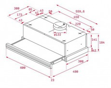 Teka CNL 6415 teleszkópos páraelszívó Konyhai termékek - Páraelszívó - Beépíthető / kihúzható - 465909