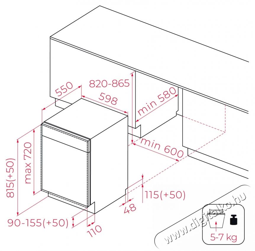 Teka DFI 46710 be&eacute;p&iacute;thető mosogat&oacute;g&eacute;p Konyhai term&eacute;kek - Mosogat&oacute;g&eacute;p - Norm&aacute;l (60cm) be&eacute;p&iacute;thető mosogat&oacute;g&eacute;p - 535795