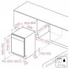 Teka DFI 46710 be&eacute;p&iacute;thető mosogat&oacute;g&eacute;p Konyhai term&eacute;kek - Mosogat&oacute;g&eacute;p - Norm&aacute;l (60cm) be&eacute;p&iacute;thető mosogat&oacute;g&eacute;p - 535795
