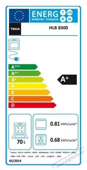 Teka HLB 8300 BK, Be&eacute;p&iacute;thető elektromos s&uuml;tő, HydroClean, Touch Control, Biztons&aacute;gi rendszer a gyermekek bel&eacute;p&eacute;s&eacute;hez, A+ energiaoszt&aacute;ly, 70 l, Fekete Konyhai term&eacute;kek - S&uuml;tő-főzőlap, tűzhely (be&eacute;p&iacute;thető) - S&uuml;tő (be&eacute;p&iacute;thető) - 538041