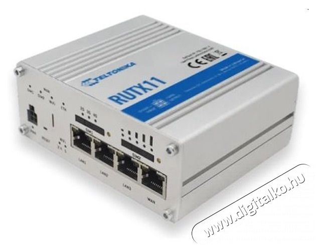 Teltonika RUTX11 3xGbE LAN 2xminiSIM 4G/LTE CAT6 Bluetooth Dual Band Vezeték nélküli Gigabit ipari router Iroda és számítástechnika - Hálózat - Router - 397973