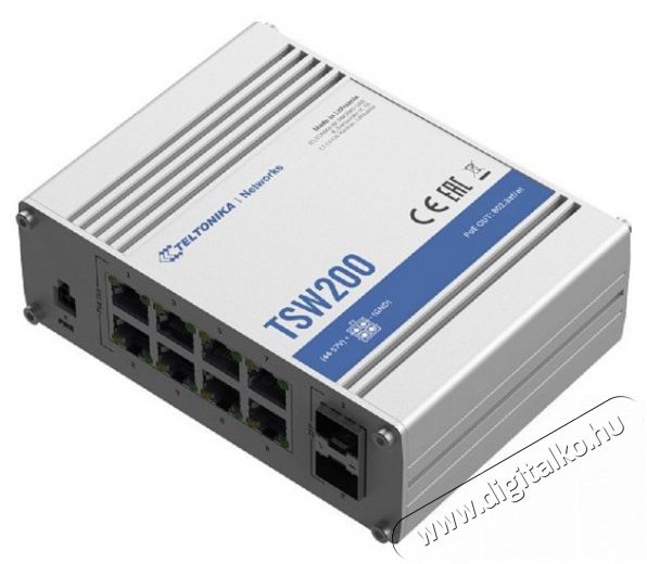 Teltonika TSW200000010 8x GbE PoE LAN 2x SFP port nem menedzselhető PoE+ switch Iroda és számítástechnika - Hálózat - Switch - 455553
