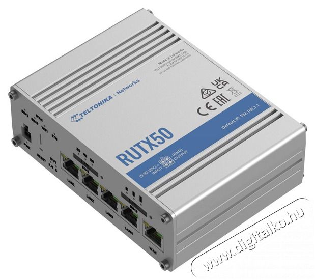Teltonika RUTX50 4xGbE LAN 2xminiSIM 5G Dual Band Vezet&eacute;k n&eacute;lk&uuml;li Gigabit ipari router Iroda &eacute;s sz&aacute;m&iacute;t&aacute;stechnika - H&aacute;l&oacute;zat - Router - 457445