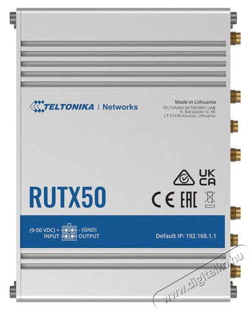 Teltonika RUTX50 4xGbE LAN 2xminiSIM 5G Dual Band Vezet&eacute;k n&eacute;lk&uuml;li Gigabit ipari router Iroda &eacute;s sz&aacute;m&iacute;t&aacute;stechnika - H&aacute;l&oacute;zat - Router - 457445