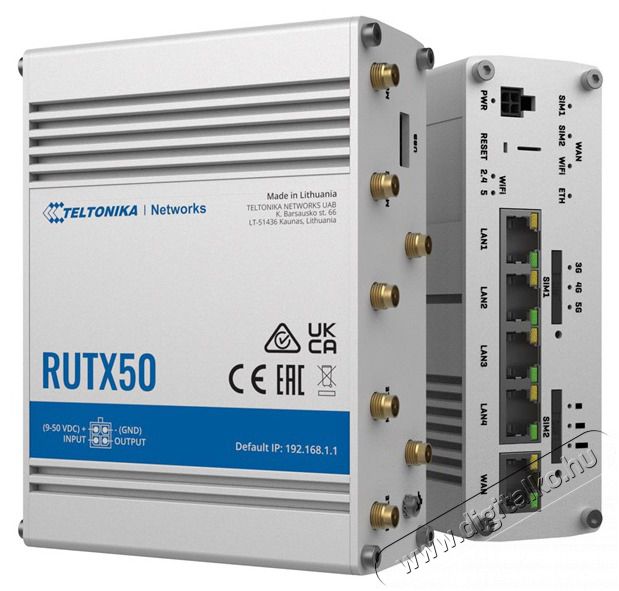 Teltonika RUTX50 4xGbE LAN 2xminiSIM 5G Dual Band Vezet&eacute;k n&eacute;lk&uuml;li Gigabit ipari router Iroda &eacute;s sz&aacute;m&iacute;t&aacute;stechnika - H&aacute;l&oacute;zat - Router - 457445