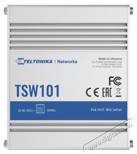 Teltonika TSW101 5x GbE PoE LAN nem menedzselhető PoE+ switch Iroda és számítástechnika - Hálózat - Switch - 457382