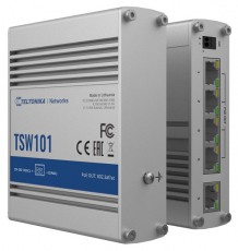 Teltonika TSW101 5x GbE PoE LAN nem menedzselhető PoE+ switch Iroda és számítástechnika - Hálózat - Switch - 457382