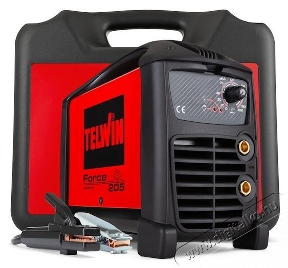 Telwin Force 205 hegesztő inverter, 200 A, 230 V, elektr&oacute;da 1,6 &ndash; 4 mm, IP23, 5,8 kg, sz&aacute;ll&iacute;t&oacute;doboz, f&ouml;ldelő bilincs, hegesztők&aacute;bel elektr&oacute;datart&oacute; bilinccsel H&aacute;ztart&aacute;s / Otthon / K&uuml;lt&eacute;r - Szersz&aacute;m - Hegesztő - 537452