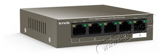 TENDA TEG1105P-4-63W 5port GbE LAN PoE (58W) switch Iroda &eacute;s sz&aacute;m&iacute;t&aacute;stechnika - H&aacute;l&oacute;zat - Switch - 390500