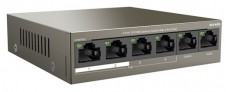 TENDA TEF1106P-4-63W 6port 5FE +1 GbE Uplink LAN PoE (63W) switch Iroda és számítástechnika - Hálózat - Switch - 434137