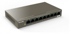 TENDA TEF1109P-8-63W 9port 8 FE +1 GbE Uplink LAN PoE (63W) switch Iroda és számítástechnika - Hálózat - Switch - 439328