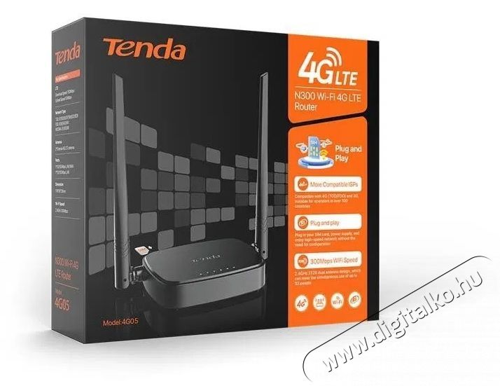 TENDA 4G05 - WiFi N300 4G LTE/3G router Iroda &eacute;s sz&aacute;m&iacute;t&aacute;stechnika - H&aacute;l&oacute;zat - Router - 532710