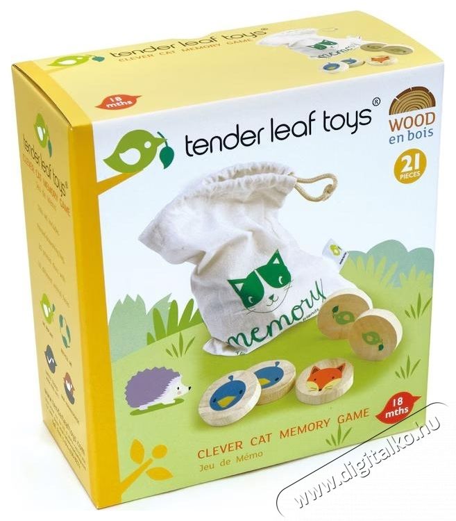 Tender Leaf Toys Okos cica Mem&oacute;ria j&aacute;t&eacute;k f&aacute;b&oacute;l, 21 darab H&aacute;ztart&aacute;s / Otthon / K&uuml;lt&eacute;r - J&aacute;t&eacute;k / Sport - Kreat&iacute;v / k&eacute;szs&eacute;gfejlesztő j&aacute;t&eacute;k - 533809
