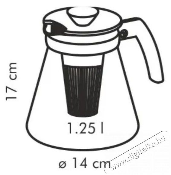 TESCOMA TEO 1,25 l 646,622.00 te&aacute;skanna Konyhai term&eacute;kek - V&iacute;zforral&oacute; / teafőző - 526438