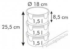 TESCOMA FRESHBOX ételhordó, három dobozzal, 1,5 l, bordeaux 892211.00 Konyhai termékek - Edény - Ételtároló - 528120