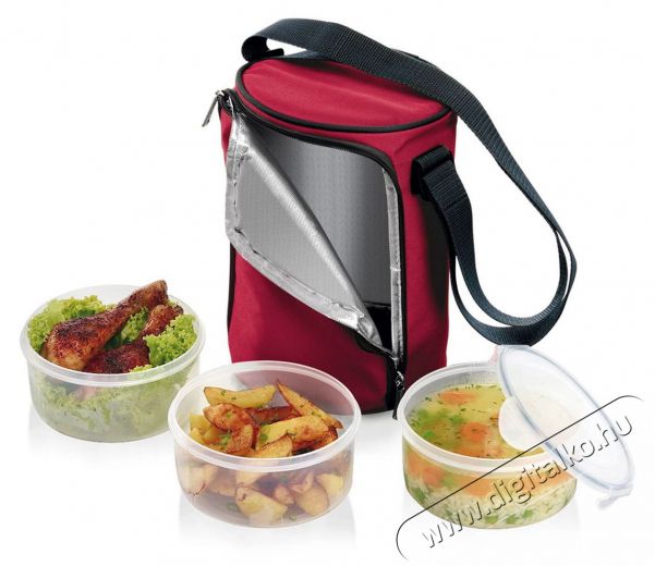TESCOMA FRESHBOX ételhordó, három dobozzal, 1,5 l, bordeaux 892211.00 Konyhai termékek - Edény - Ételtároló - 528120