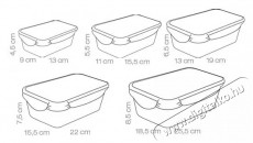 TESCOMA FRESHBOX 5 darabos szögletes Konyhai termékek - Edény - Ételtároló - 530163