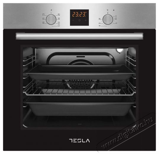 Tesla BO800SX INOX beépíthető elektromos sütő 60L Konyhai termékek - Sütő-főzőlap, tűzhely (beépíthető) - Sütő (beépíthető) - 399033