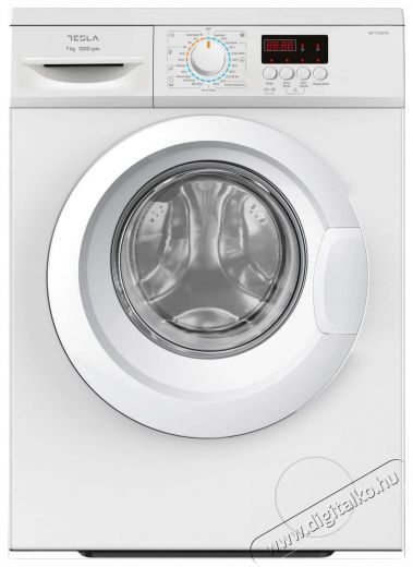 Tesla WF71261M Elöltöltős mosógép 7kg, 1200f/pFehér, Keskeny Háztartás / Otthon / Kültér - Mosógép / szárítógép - Elöltöltős keskeny (45cm-ig) mosógép - 399086