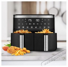 Tesla AirCook DualZone Q450 XXL Airfryer Konyhai termékek - Konyhai kisgép (sütés / főzés / hűtés / ételkészítés) - Olajsütő - 503868