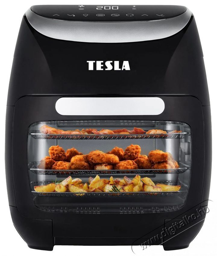 Tesla AirCook & Grill QG600 Konyhai term&eacute;kek - Konyhai kisg&eacute;p (s&uuml;t&eacute;s / főz&eacute;s / hűt&eacute;s / &eacute;telk&eacute;sz&iacute;t&eacute;s) - L&eacute;gkever&eacute;ses főzőg&eacute;p / elektromos kukta / multifunkci&oacute;s s&uuml;tő - 520981