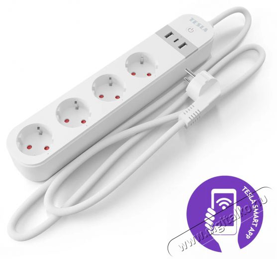 Tesla Smart Power Strip PS300 H&aacute;ztart&aacute;s / Otthon / K&uuml;lt&eacute;r - Vil&aacute;g&iacute;t&aacute;s / elektromoss&aacute;g - H&aacute;l&oacute;zati eloszt&oacute; / hosszabb&iacute;t&oacute; / adapter - 520978