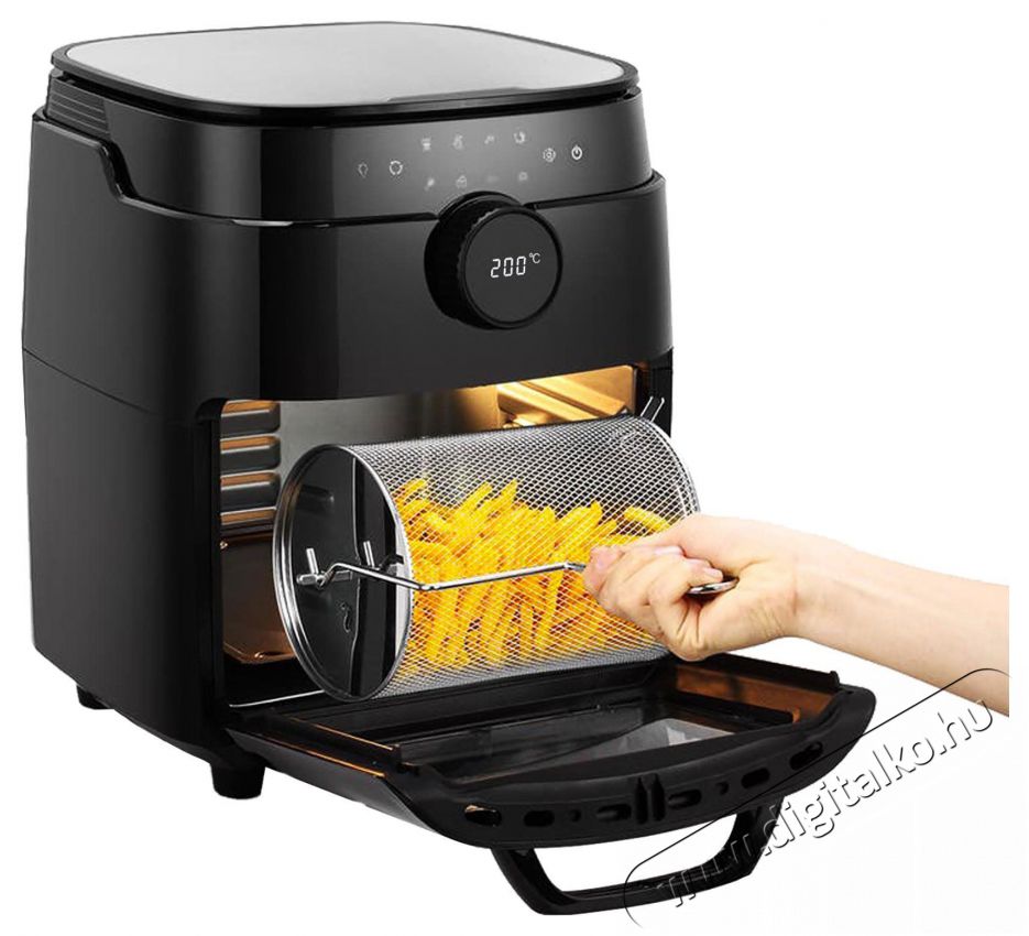 Tesla AirCook & Grill QG800 WiFi Konyhai term&eacute;kek - Konyhai kisg&eacute;p (s&uuml;t&eacute;s / főz&eacute;s / hűt&eacute;s / &eacute;telk&eacute;sz&iacute;t&eacute;s) - L&eacute;gkever&eacute;ses főzőg&eacute;p / elektromos kukta / multifunkci&oacute;s s&uuml;tő - 530175